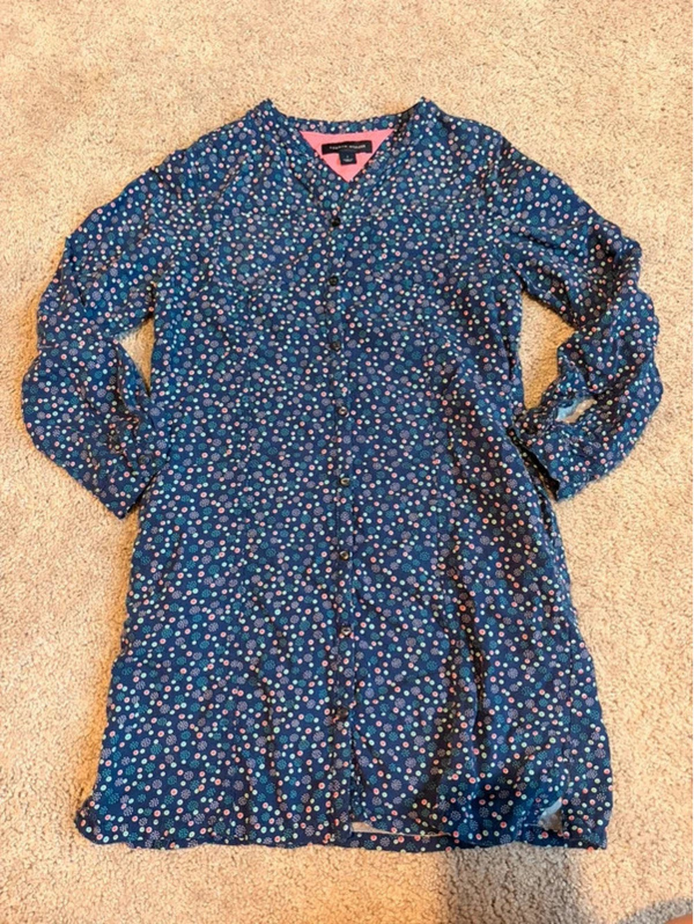 Tommy Hilfiger Girls Printed Shirt Dress Size 7